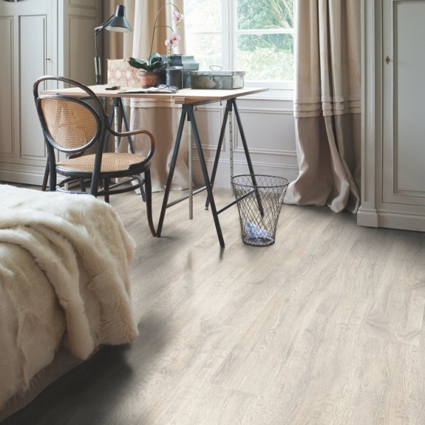 Quick-Step CLASSIC Hydroseal Доска дуба отреставрированного белого CL1653